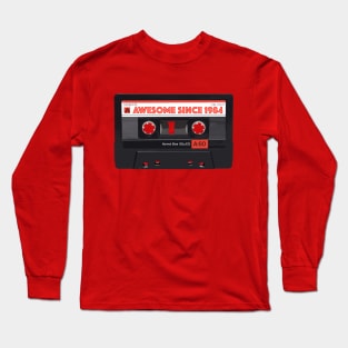 Classic Cassette Tape Mixtape - Awesome Since 1984 Birthday Gift Long Sleeve T-Shirt